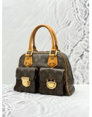 LOUIS VUITTON MANHATTAN PM TOP HANDLE BAG IN BROWN MONOGRAM CANVAS