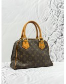 LOUIS VUITTON MANHATTAN PM TOP HANDLE BAG IN BROWN MONOGRAM CANVAS