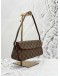 LOUIS VUITTON RECOLETA SHOULDER BAG IN BROWN DAMIER EBENE CANVAS