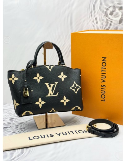 (UNUSED) 2024 LOUIS VUITTON PETIT PALAIS BAG IN BICOLOR MONOGRAM EMPREINTE LEATHER -FULL SET-