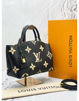 (UNUSED) 2024 LOUIS VUITTON PETIT PALAIS BAG IN BICOLOR MONOGRAM EMPREINTE LEATHER -FULL SET-