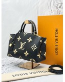 (UNUSED) 2024 LOUIS VUITTON PETIT PALAIS BAG IN BICOLOR MONOGRAM EMPREINTE LEATHER -FULL SET-
