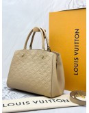 LOUIS VUITTON MONTAIGNE MM BAG IN BEIGE MONOGRAM EMPREINTE LEATHER -FULL SET-