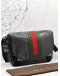 GUCCI GG IMPRIME WEB CROSSBODY BAG IN BLACK 