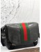 GUCCI GG IMPRIME WEB CROSSBODY BAG IN BLACK 