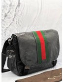 GUCCI GG IMPRIME WEB CROSSBODY BAG IN BLACK 