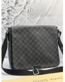 LOUIS VUITTON MESSENGER FLAP CROSSBODY BAG BLACK DAMIER GRAPHITE CANVAS 