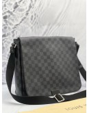 LOUIS VUITTON MESSENGER FLAP CROSSBODY BAG BLACK DAMIER GRAPHITE CANVAS 