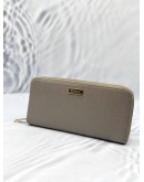 (LIKE NEW) FURLA MAGENTA LEATHER GREY WALLET WITH GOLD HARDWARE