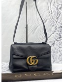 (LIKE NEW) GUCCI GG MARMONT MEDIUM IN BLACK CALFSKIN LEATHER 