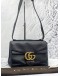 (LIKE NEW) GUCCI GG MARMONT MEDIUM IN BLACK CALFSKIN LEATHER 