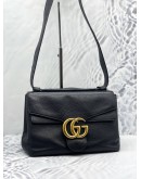(LIKE NEW) GUCCI GG MARMONT MEDIUM IN BLACK CALFSKIN LEATHER 