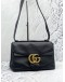 (LIKE NEW) GUCCI GG MARMONT MEDIUM IN BLACK CALFSKIN LEATHER 