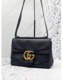 (LIKE NEW) GUCCI GG MARMONT MEDIUM IN BLACK CALFSKIN LEATHER 
