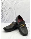 SALVATORE FERRAHAMO LOAFER EMBOSSED LEATHER SIZE 7 1/2 