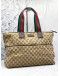 GUCCI EBONY GG CANVAS DIAPER TOTE BAG 