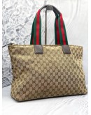 GUCCI EBONY GG CANVAS DIAPER TOTE BAG 