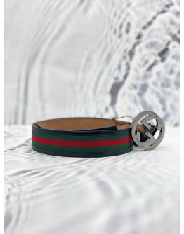 GUCCI WEB INTERLOCKING G BELT SIZE 90/36