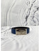 PRADA NAVY BLUE/BROWN LEATHER REVERSIBLE BELT SIZE 40