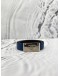 PRADA NAVY BLUE/BROWN LEATHER REVERSIBLE BELT SIZE 40