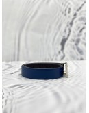 PRADA NAVY BLUE/BROWN LEATHER REVERSIBLE BELT SIZE 40