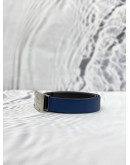 PRADA NAVY BLUE/BROWN LEATHER REVERSIBLE BELT SIZE 40