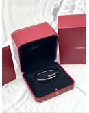 (BRAND NEW) 2024 CARTIER JUSTE UN CLOU BRACELET CLASSIC IN 18K 750 WHITE GOLD SIZE 18 -FULL SET-