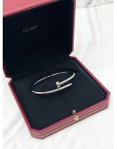 (BRAND NEW) 2024 CARTIER JUSTE UN CLOU BRACELET CLASSIC IN 18K 750 WHITE GOLD SIZE 18 -FULL SET-