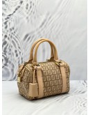 FENDI ZUCCHINO CANVAS BOSTON HANDLE BAG 