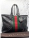 GUCCI IMPRIME MONOGRAM WEB 500 TOTE BLACK BAG 