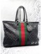 GUCCI IMPRIME MONOGRAM WEB 500 TOTE BLACK BAG 