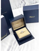 (LIKE NEW) 2022 CHOPARD HAPPY DIAMONDS RING IN 18K 750 WHITE GOLD SIZE 51 -FULL SET-
