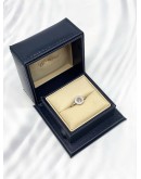 (LIKE NEW) 2022 CHOPARD HAPPY DIAMONDS RING IN 18K 750 WHITE GOLD SIZE 51 -FULL SET-