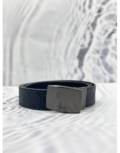 COACH PLAQUE BUCKLE CUT TO SIZE REVERSIBLE BELT SIZE 44