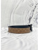 (LIKE NEW) COACH SIGNATURE BUCKLE CUT TO SIZE REVERSIBLE BELT SIZE 44