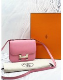 (LIKE NEW) 2020 HERMES CONSTANCE 18 CROSSBODY BAG IN CHERRY BLOSSOM PINK EPSOM LEATHER -FULL SET-