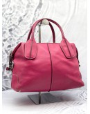 TOD'S D-STYLING LEATHER SHOULDER BAG PINK