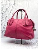 TOD'S D-STYLING LEATHER SHOULDER BAG PINK