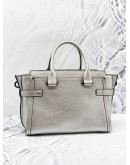 COACH SWAGGER CARRYALL IN PEBBLE LEATHER SILVER 
