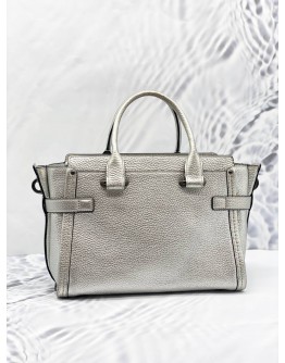 COACH SWAGGER CARRYALL IN PEBBLE LEATHER SILVER 