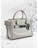 COACH SWAGGER CARRYALL IN PEBBLE LEATHER SILVER 