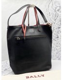 BALLY TOTE BAG IN BLACK LEATHER
