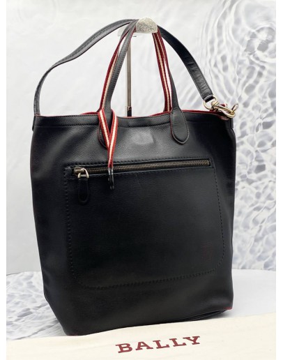 BALLY TOTE BAG IN BLACK LEATHER