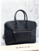 (LIKE NEW) BALLY SOMET SHOULDER HANDBAG GENUINE LEATHER BLACK 2WAY SLIM 