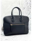 (LIKE NEW) BALLY SOMET SHOULDER HANDBAG GENUINE LEATHER BLACK 2WAY SLIM 