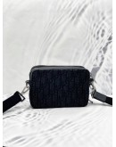 (LIKE NEW) CHRISTIAN DIOR WALLET WITH STRAP OBLIQUE JACQUARD BLACK 