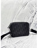 (LIKE NEW) CHRISTIAN DIOR WALLET WITH STRAP OBLIQUE JACQUARD BLACK 