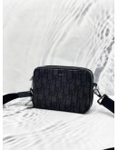 (LIKE NEW) CHRISTIAN DIOR WALLET WITH STRAP OBLIQUE JACQUARD BLACK 