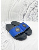 (LIKE NEW) GUCCI OFF THE GRID SLIDE GG BLUE BLACK MEN'S SANDAL 