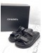 (LIKE NEW) CHANEL BLACK GATE NO5 BACKLESS CC LOGO SLIDE DAD SANDALS SIZE 38